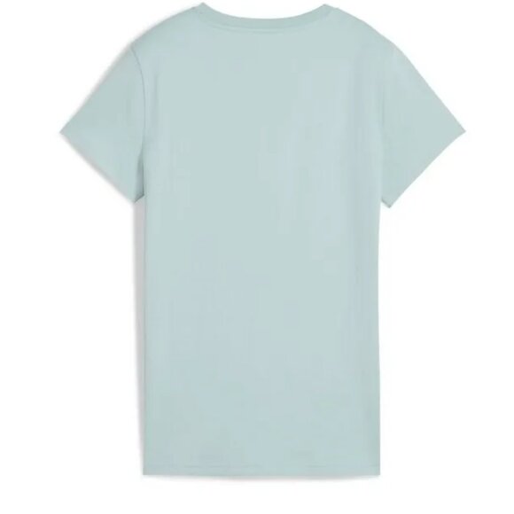 Puma ESS Elevated Basic T-Shirt in Modern Mint/Green - Picture 2 of 3